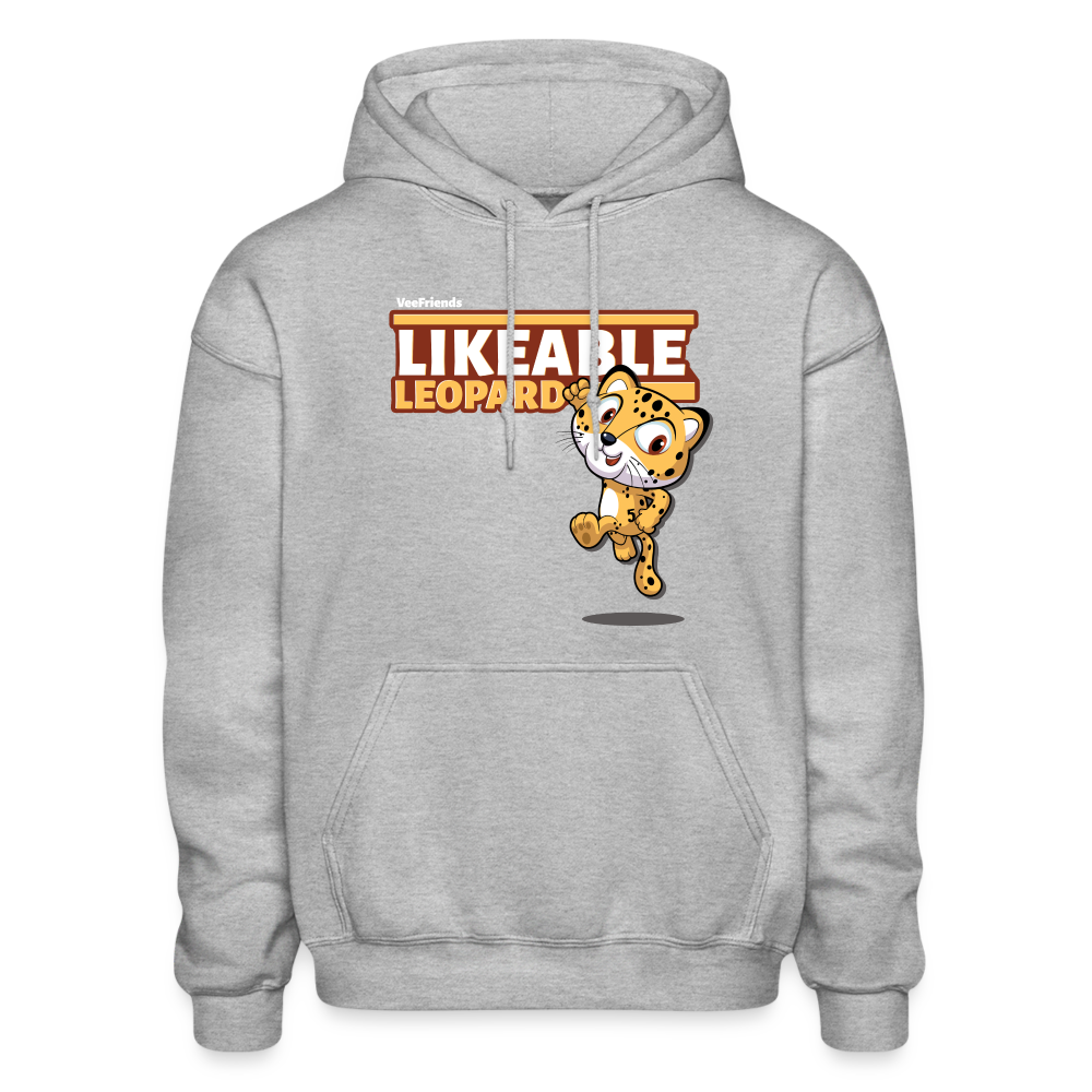 Likeable Leopard Character Comfort Adult Hoodie - heather gray