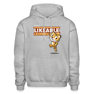 Likeable Leopard Character Comfort Adult Hoodie - heather gray