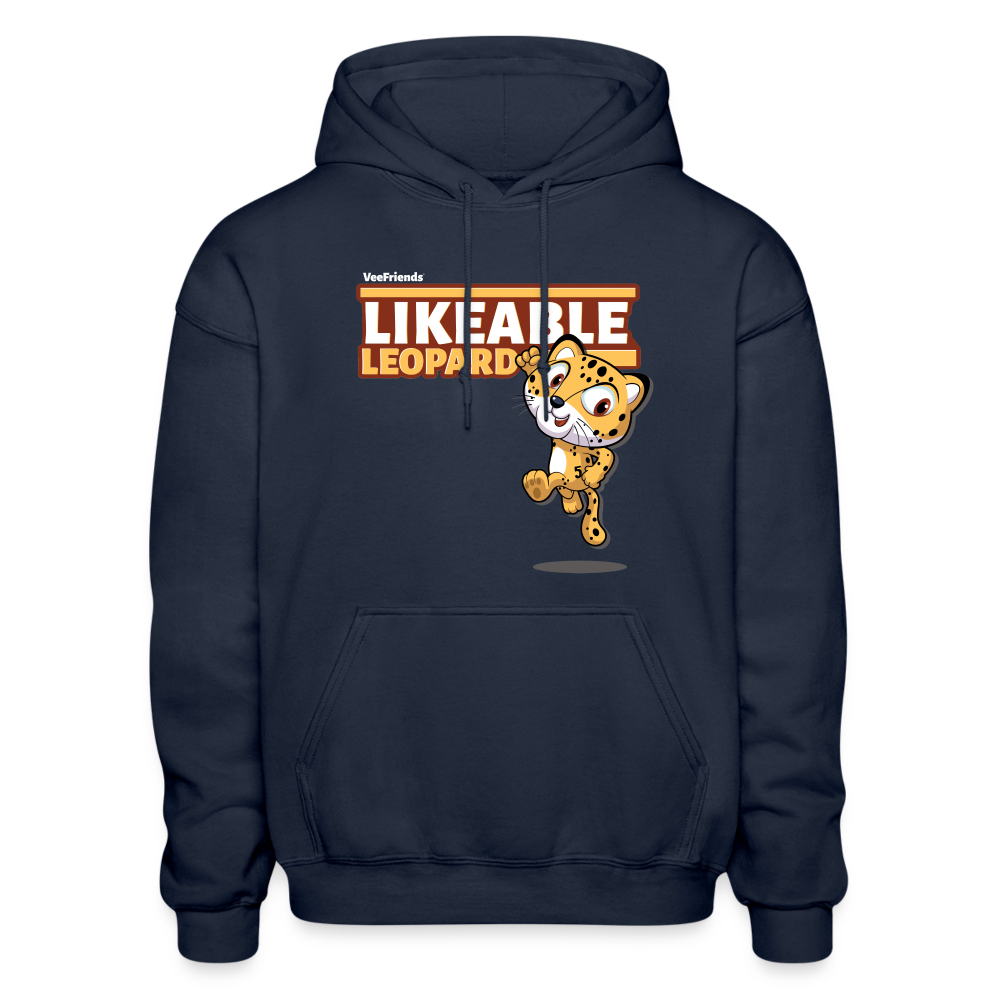 Likeable Leopard Character Comfort Adult Hoodie - navy