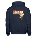 Likeable Leopard Character Comfort Adult Hoodie - navy