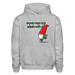 Knowing Gnome Character Comfort Adult Hoodie - heather gray