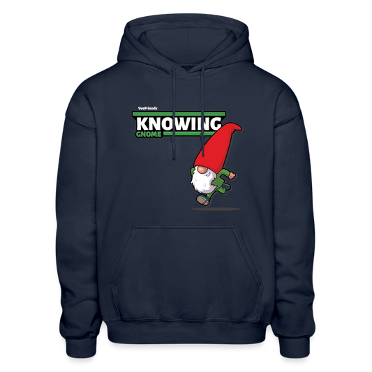 Knowing Gnome Character Comfort Adult Hoodie - navy