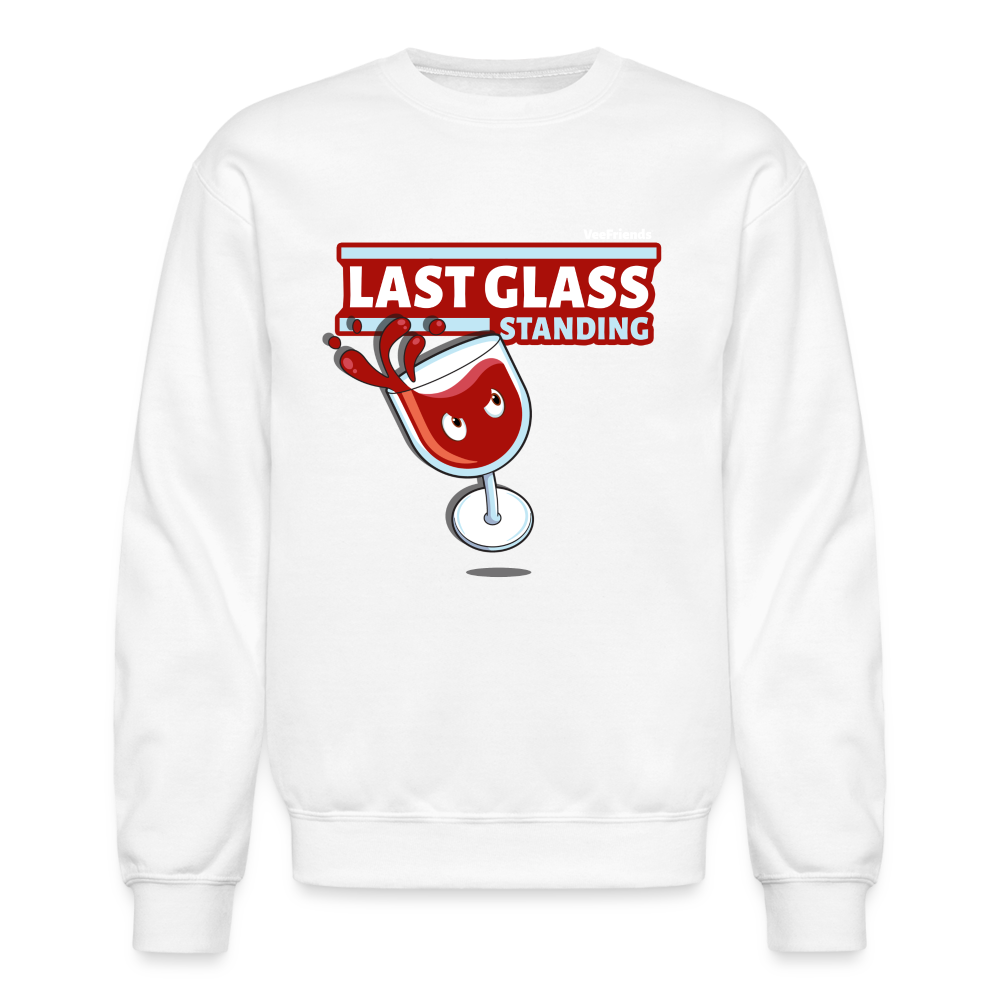 Last Glass Standing Character Comfort Adult Crewneck Sweatshirt - white