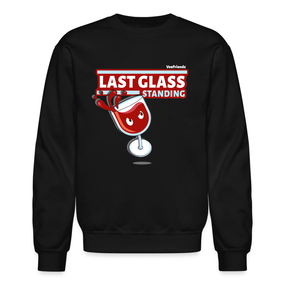 Last Glass Standing Character Comfort Adult Crewneck Sweatshirt - black