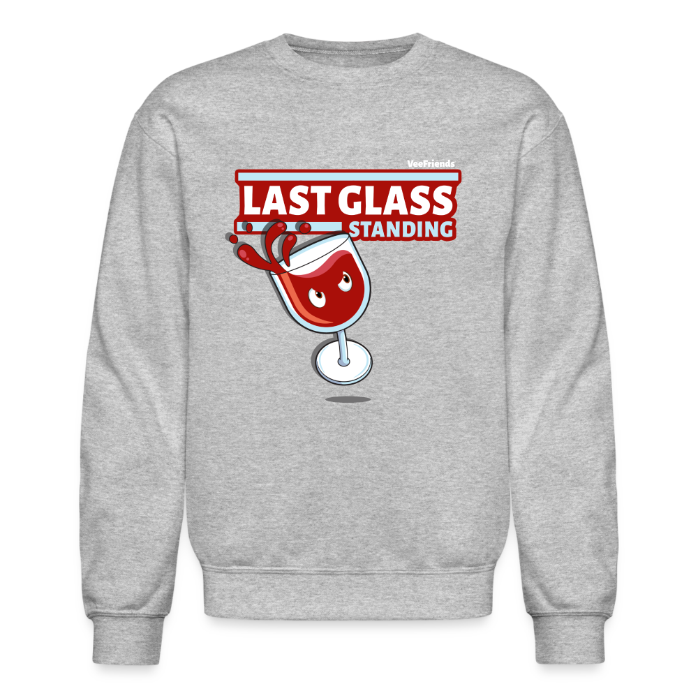 Last Glass Standing Character Comfort Adult Crewneck Sweatshirt - heather gray