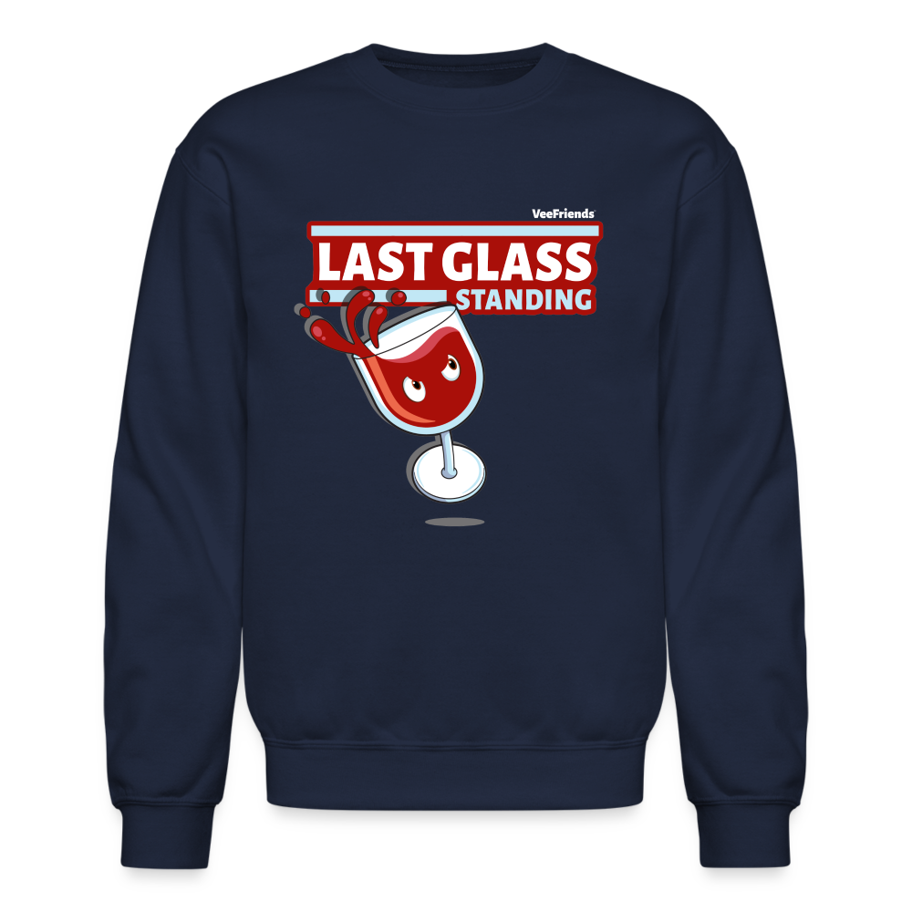 Last Glass Standing Character Comfort Adult Crewneck Sweatshirt - navy