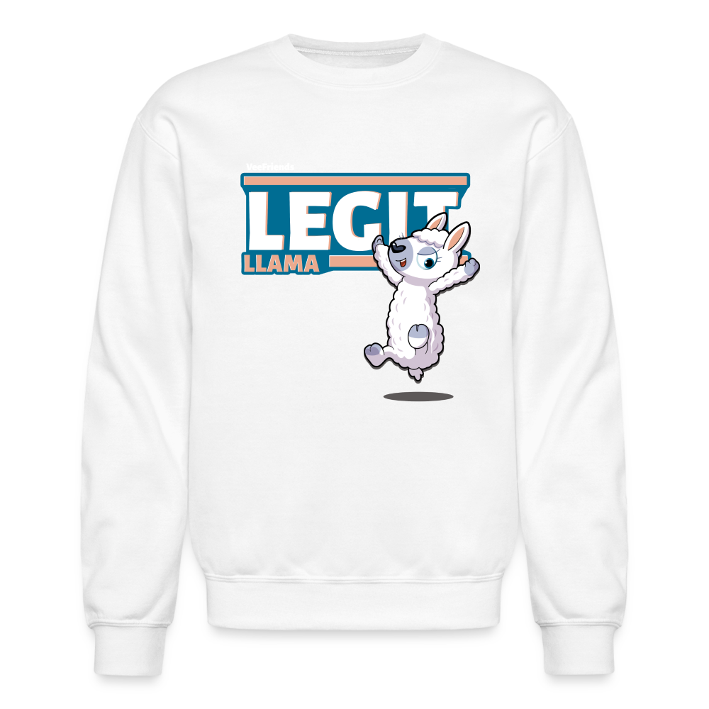 
            
                Load image into Gallery viewer, Legit Llama Character Comfort Adult Crewneck Sweatshirt - white
            
        