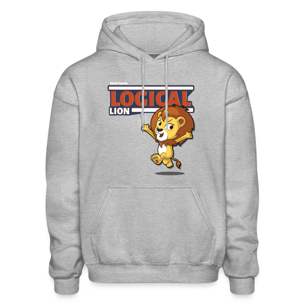 Logical Lion Character Comfort Adult Hoodie - heather gray