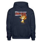 Logical Lion Character Comfort Adult Hoodie - navy