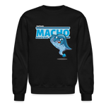 Macho Manta Ray Character Comfort Adult Crewneck Sweatshirt - black