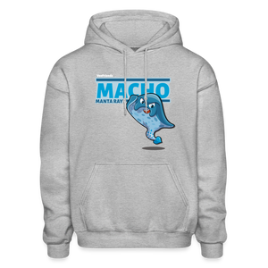 
            
                Load image into Gallery viewer, Macho Manta Ray Character Comfort Adult Hoodie - heather gray
            
        