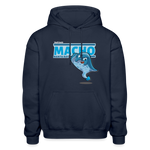 Macho Manta Ray Character Comfort Adult Hoodie - navy