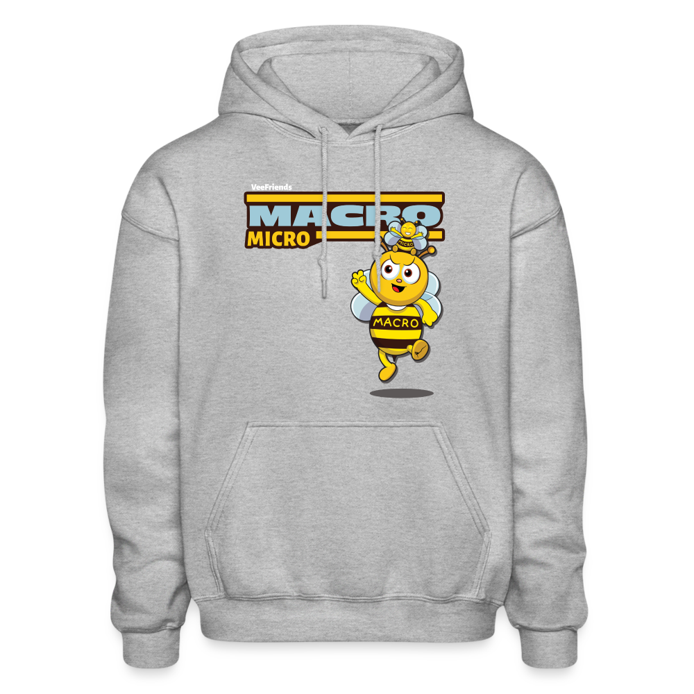 Macro Micro Character Comfort Adult Hoodie - heather gray