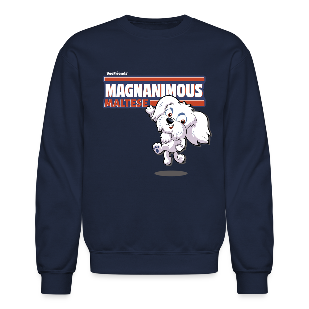 
            
                Load image into Gallery viewer, Magnanimous Maltese Character Comfort Adult Crewneck Sweatshirt - navy
            
        