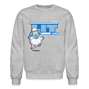 Lit Lamb Character Comfort Adult Crewneck Sweatshirt - heather gray