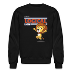 Logical Lion Character Comfort Adult Crewneck Sweatshirt - black