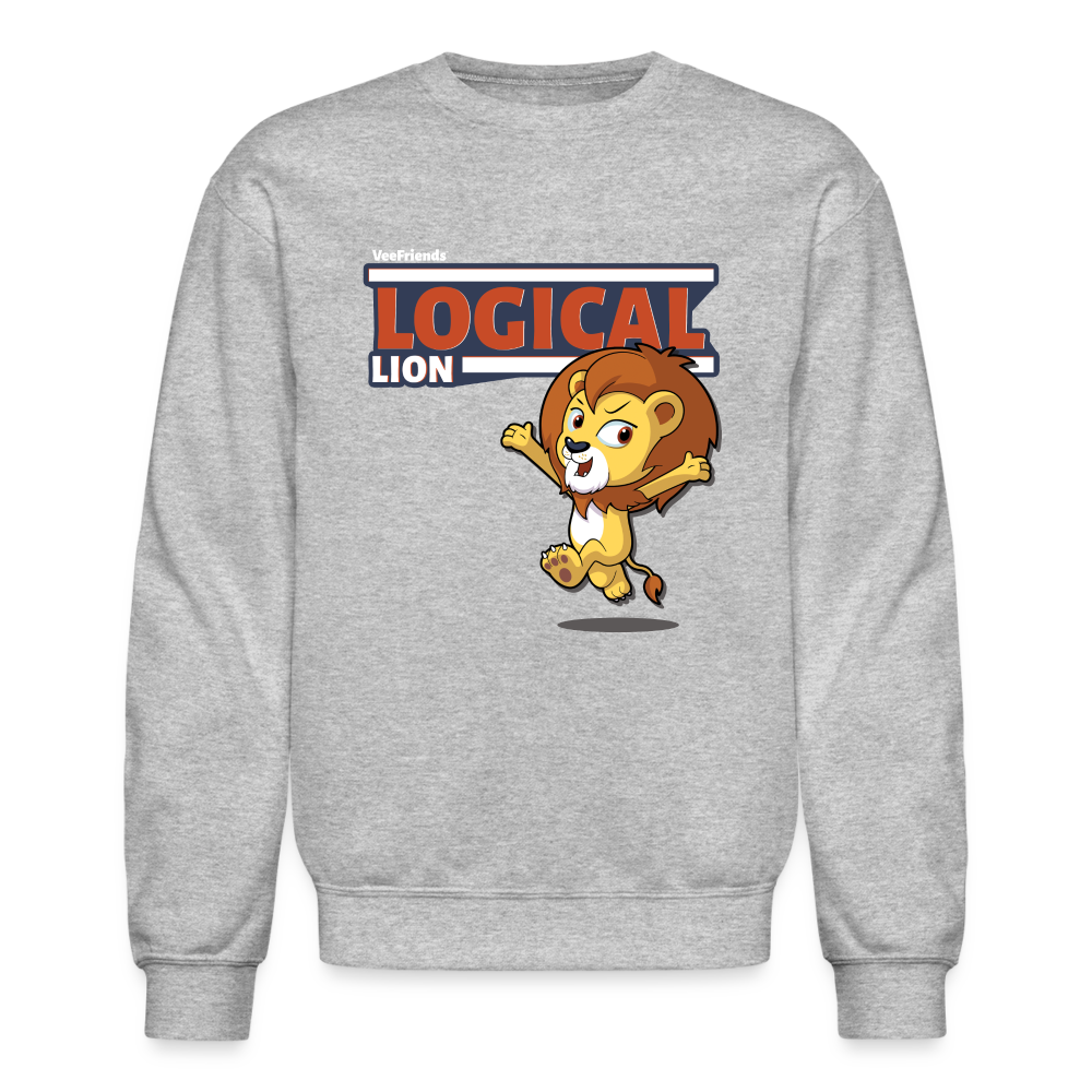 
            
                Load image into Gallery viewer, Logical Lion Character Comfort Adult Crewneck Sweatshirt - heather gray
            
        