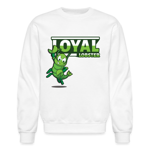 Loyal Lobster Character Comfort Adult Crewneck Sweatshirt - white