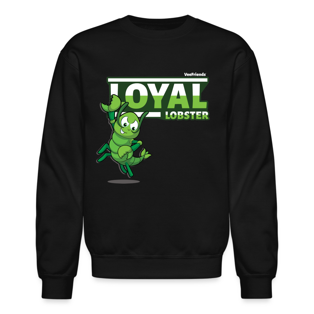 Loyal Lobster Character Comfort Adult Crewneck Sweatshirt - black