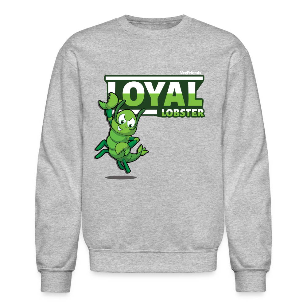 Loyal Lobster Character Comfort Adult Crewneck Sweatshirt - heather gray