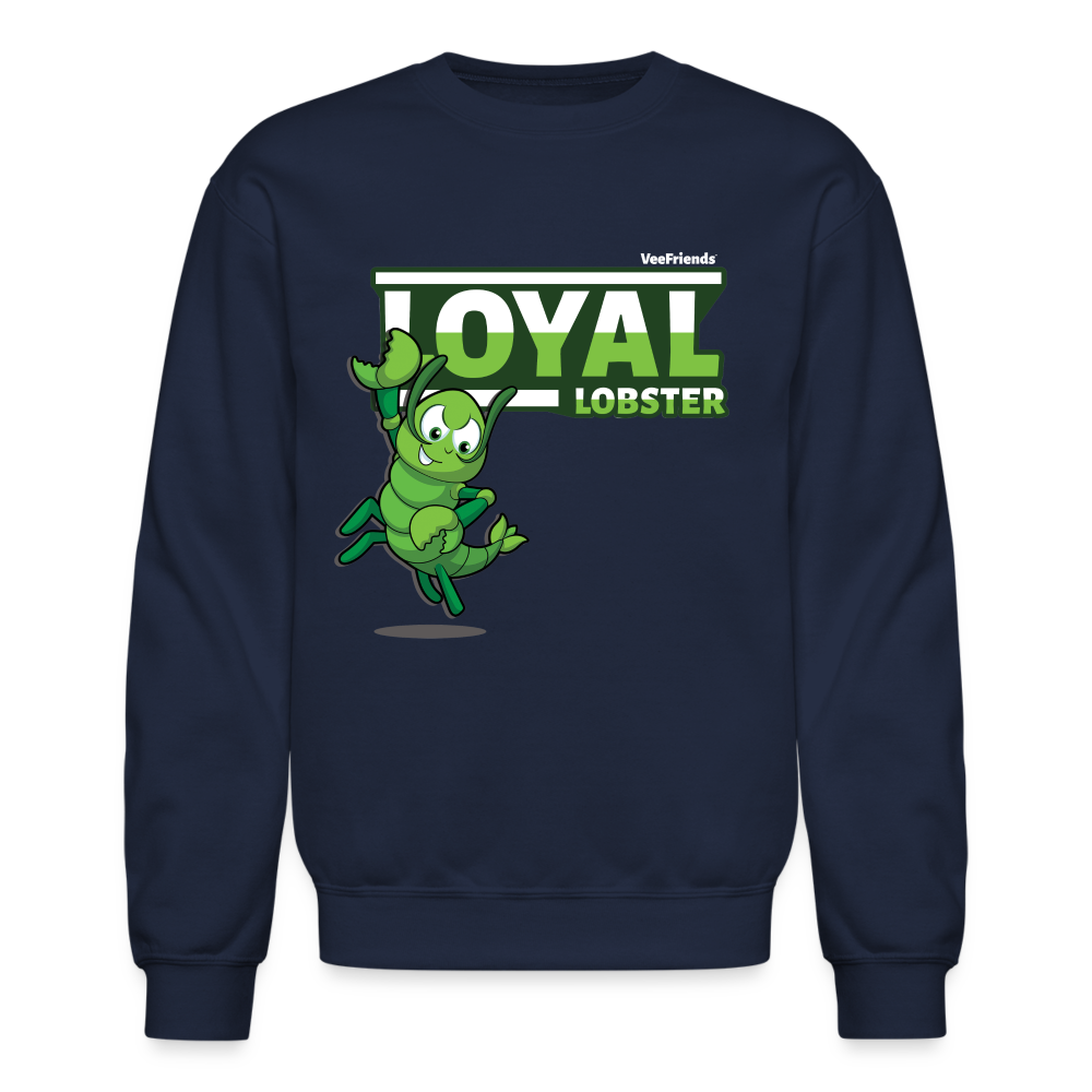 Loyal Lobster Character Comfort Adult Crewneck Sweatshirt - navy