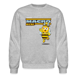 Macro Micro Character Comfort Adult Crewneck Sweatshirt - heather gray