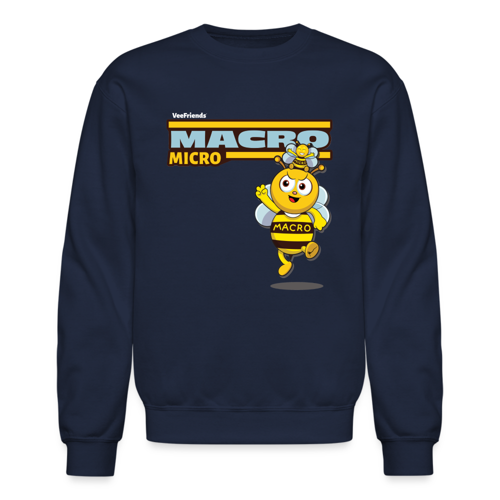
            
                Load image into Gallery viewer, Macro Micro Character Comfort Adult Crewneck Sweatshirt - navy
            
        