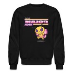 Major Moth Character Comfort Adult Crewneck Sweatshirt - black