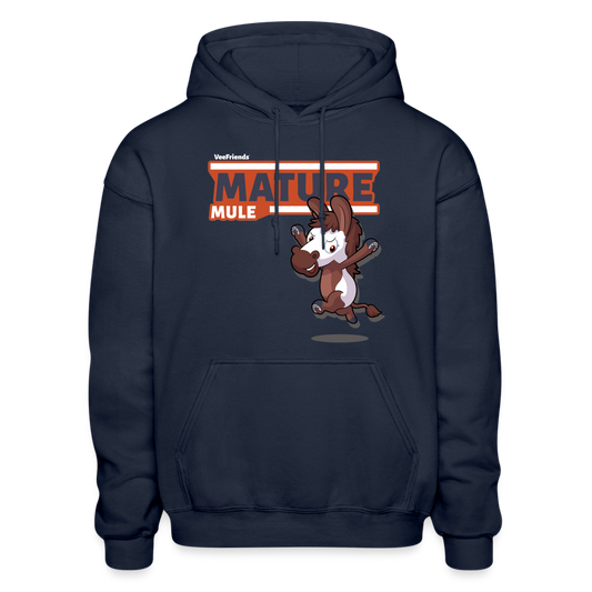 Mature Mule Character Comfort Adult Hoodie - navy