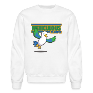 Meticulous Magpie Character Comfort Adult Crewneck Sweatshirt - white