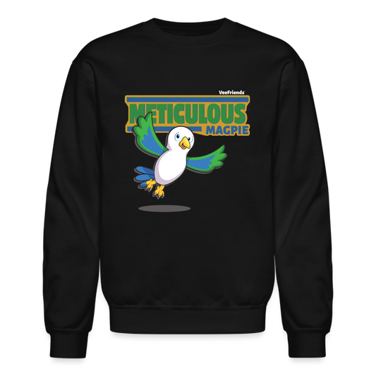 Meticulous Magpie Character Comfort Adult Crewneck Sweatshirt - black