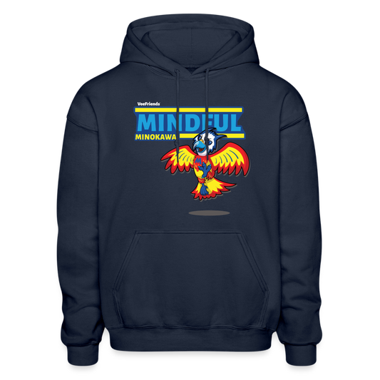 Mindful Minokawa Character Comfort Adult Hoodie - navy