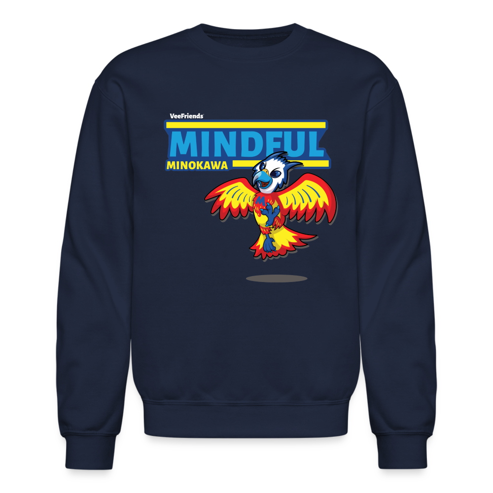 
            
                Load image into Gallery viewer, Mindful Minokawa Character Comfort Adult Crewneck Sweatshirt - navy
            
        