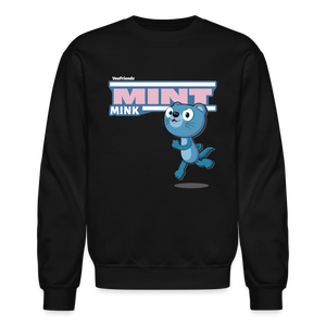 
            
                Load image into Gallery viewer, Mint Mink Character Comfort Adult Crewneck Sweatshirt - black
            
        