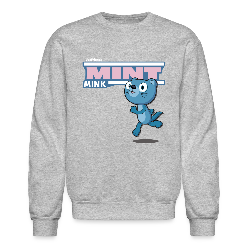Mint Mink Character Comfort Adult Crewneck Sweatshirt - heather gray