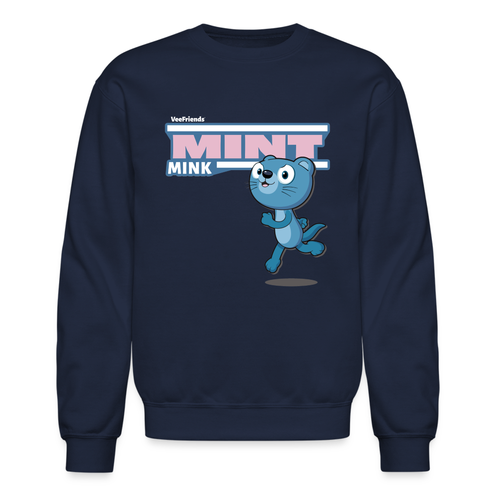 Mint Mink Character Comfort Adult Crewneck Sweatshirt - navy