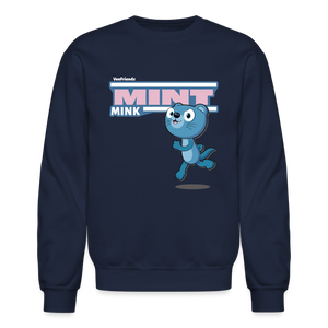 
            
                Load image into Gallery viewer, Mint Mink Character Comfort Adult Crewneck Sweatshirt - navy
            
        