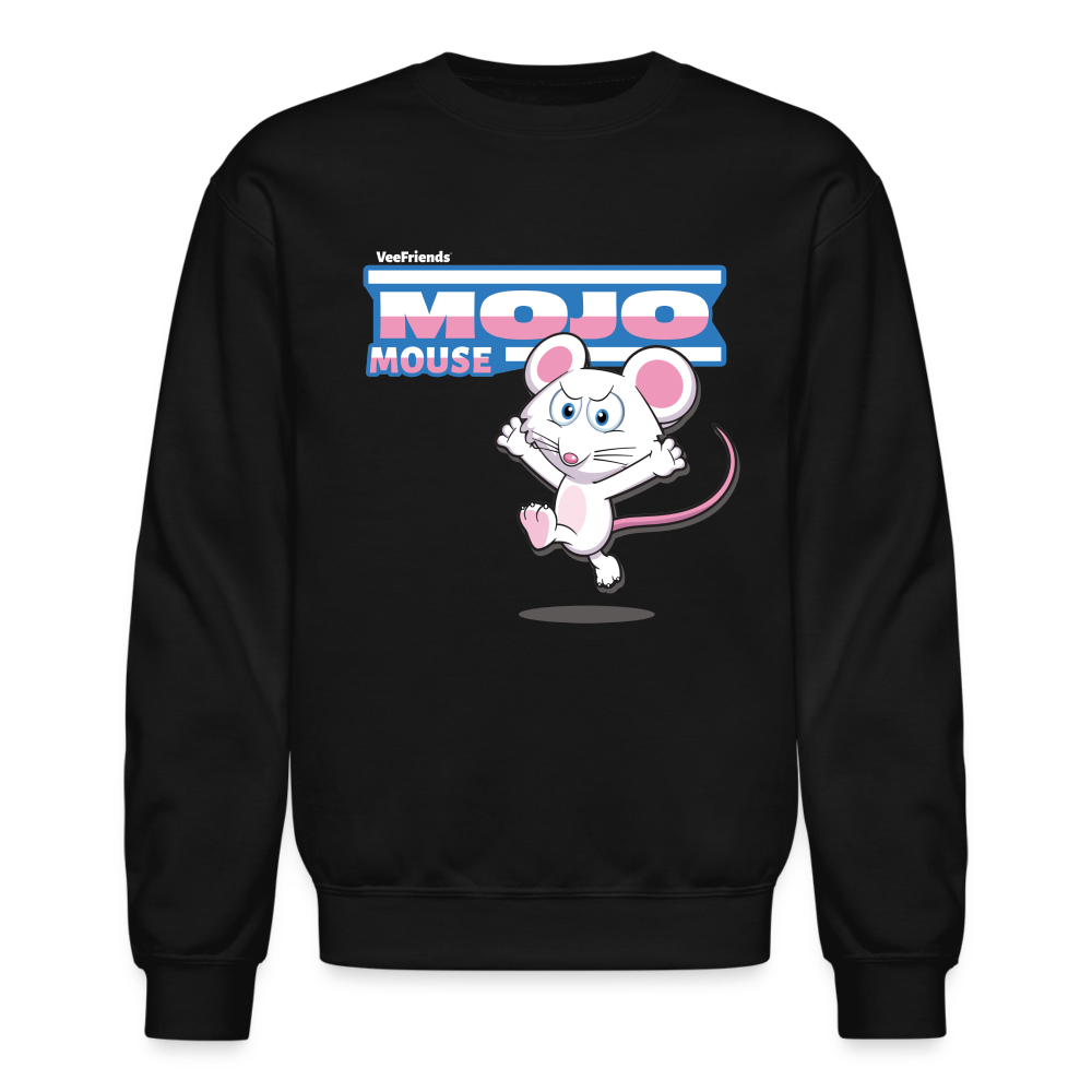 Mojo Mouse Character Comfort Adult Crewneck Sweatshirt - black