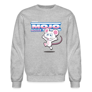 Mojo Mouse Character Comfort Adult Crewneck Sweatshirt - heather gray
