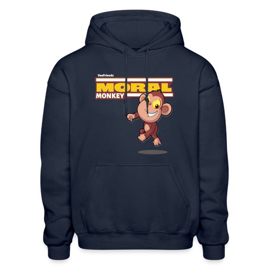 Moral Monkey Character Comfort Adult Hoodie - navy