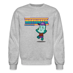 
            
                Load image into Gallery viewer, Motivated Monster Character Comfort Adult Crewneck Sweatshirt - heather gray
            
        