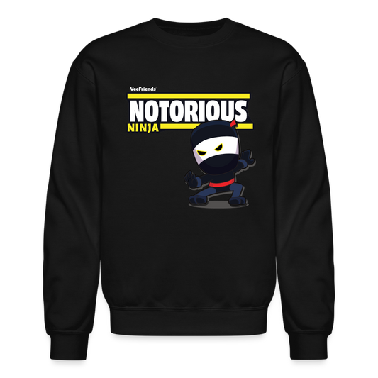 Notorious Ninja Character Comfort Adult Crewneck Sweatshirt - black