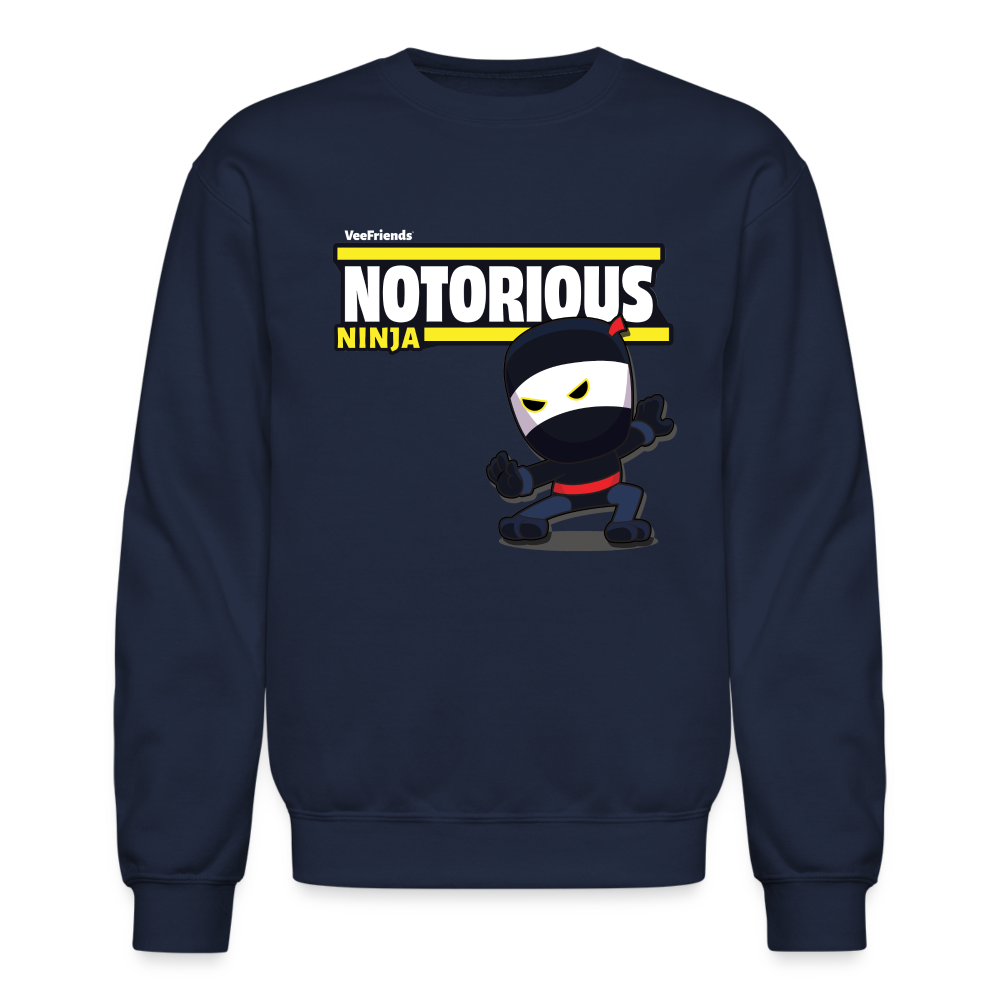 Notorious Ninja Character Comfort Adult Crewneck Sweatshirt - navy