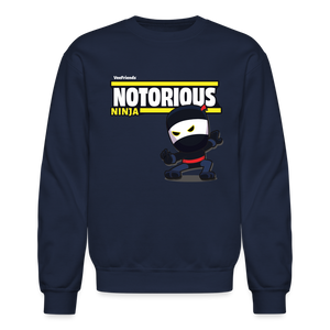 Notorious Ninja Character Comfort Adult Crewneck Sweatshirt - navy