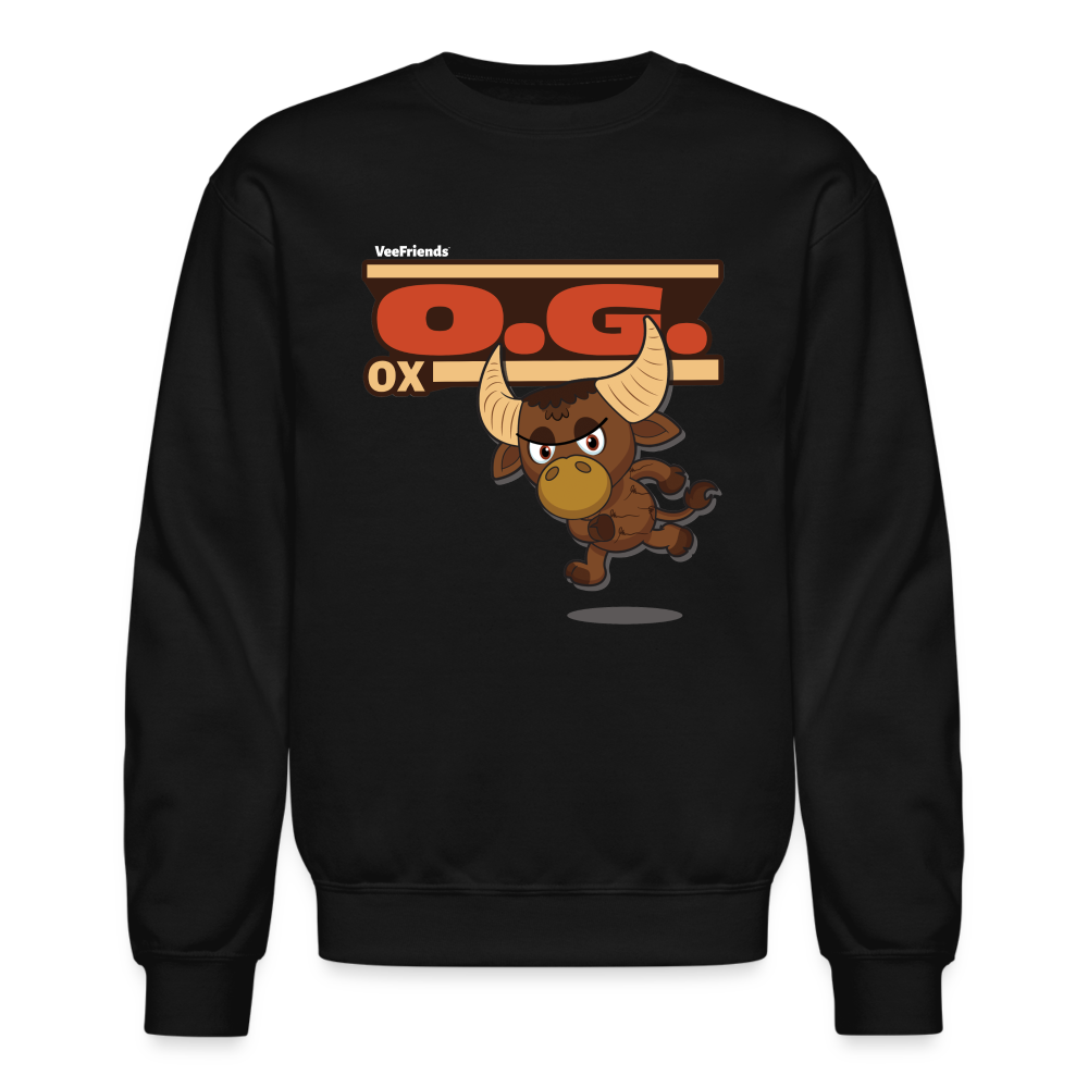 O.G. Ox Character Comfort Adult Crewneck Sweatshirt - black