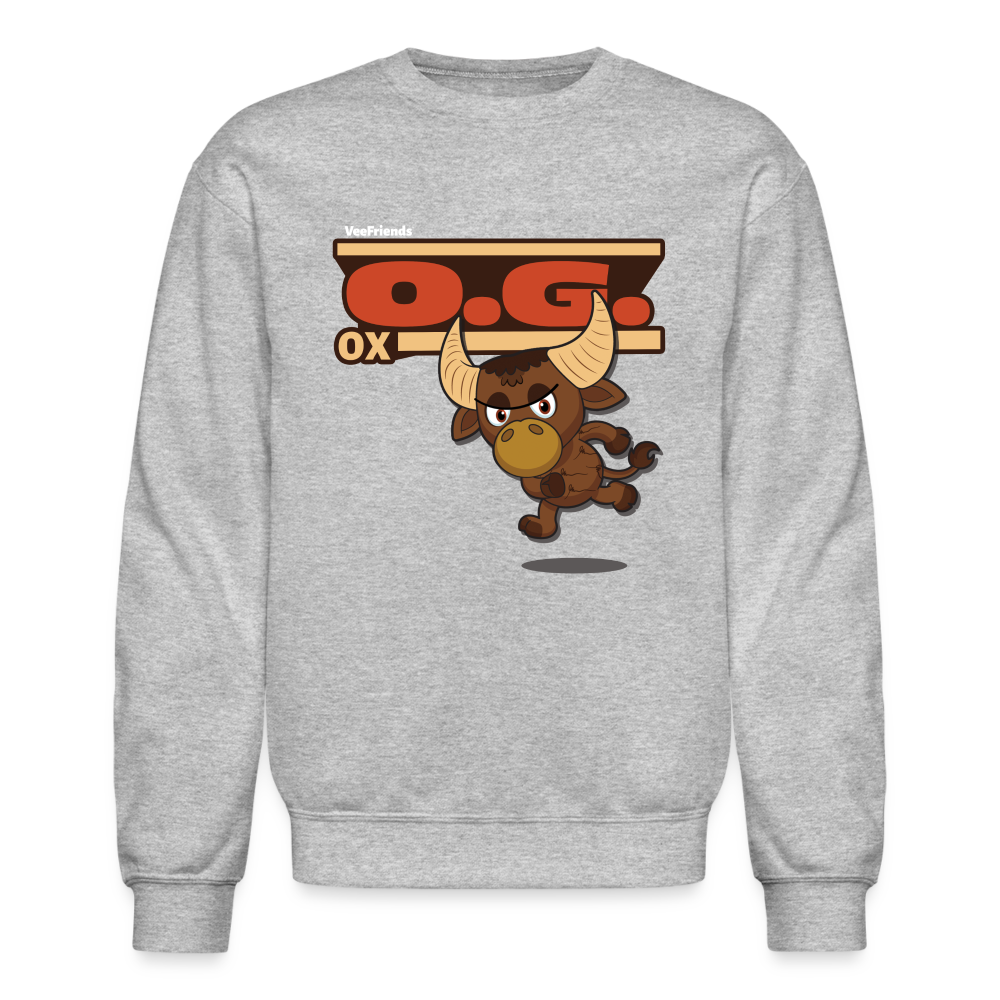 O.G. Ox Character Comfort Adult Crewneck Sweatshirt - heather gray