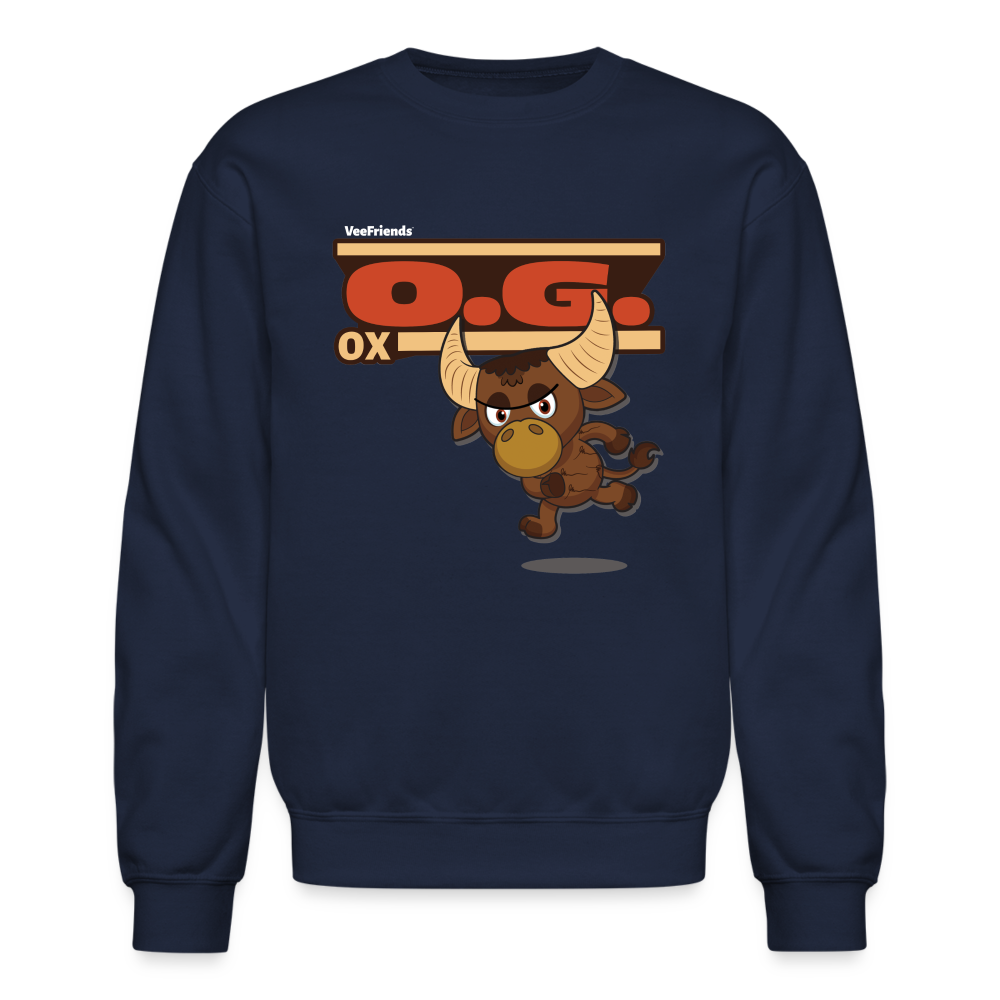 O.G. Ox Character Comfort Adult Crewneck Sweatshirt - navy