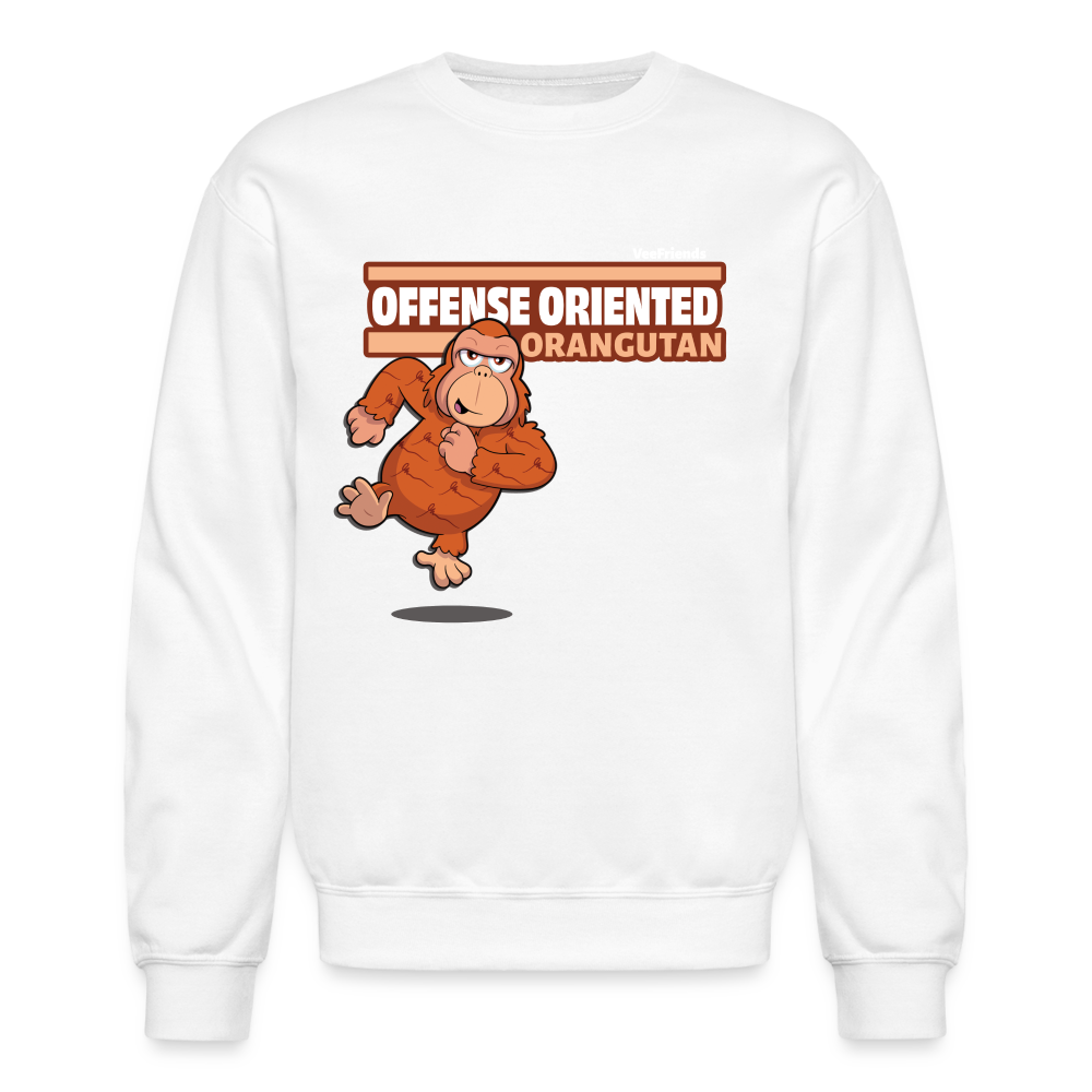 
            
                Load image into Gallery viewer, Offense Oriented Orangutan Character Comfort Adult Crewneck Sweatshirt - white
            
        