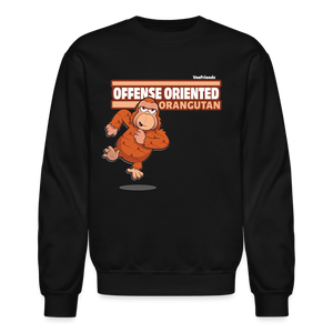 Offense Oriented Orangutan Character Comfort Adult Crewneck Sweatshirt - black