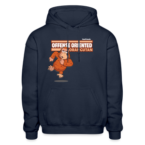 Offense Oriented Orangutan Character Comfort Adult Hoodie - navy